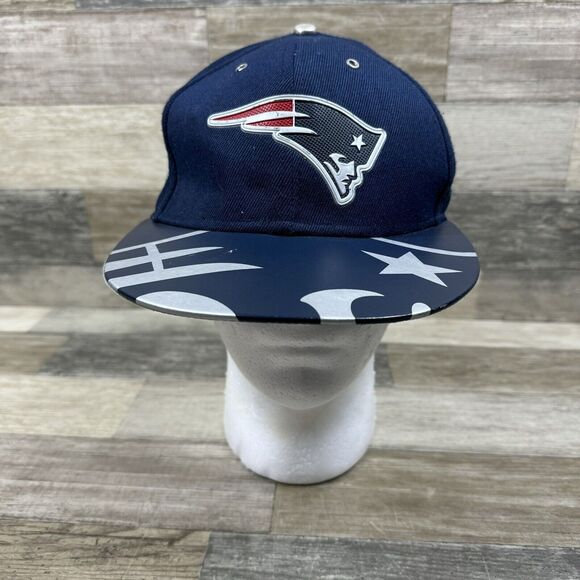 New England Patriots NFL New Era Fits Leather Vintage Collection Snapback Hat - Picture 2 of 9